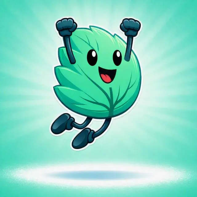 Pepper, the Agreemint mascot, cheering